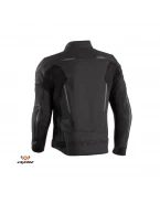 Geaca (jacheta) motociclete barbati piele Racing/Roadster Ixon vara model Ceros - Negru/antracit