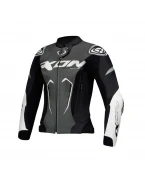 Geacă moto Femei din piele Ixon Vortex 3 LS - Negru/Gri/Alb | 1002020291124