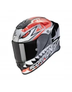 Casca integrala sport SCORPION EXO-R1 EVO AIR ZACCONE REPLICA - Argintiu/Negru/Rosu