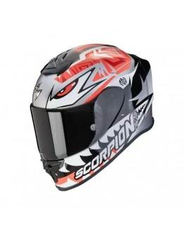 Casca integrala sport SCORPION EXO-R1 EVO AIR ZACCONE REPLICA - Argintiu,Negru,Rosu