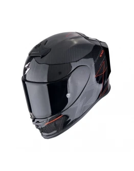 Cască integrală sport SCORPION EXO-R1 EVO CARBON AIR CYNERGY - Negru/Rosu