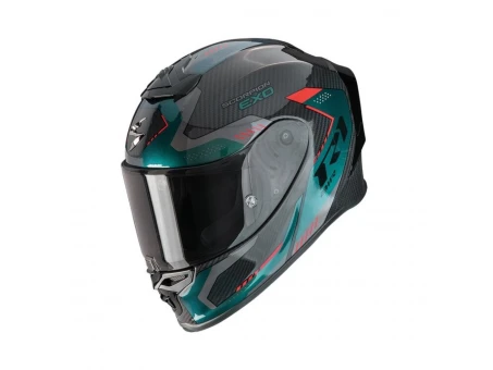 Cască integrală Scorpion EXO R1 EVO Air Carbon Propel - Negru/Verde | 110-535-66