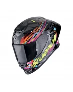 Cască moto integrală sport SCORPION EXO-R1 EVO II Air Savage - Negru/Albastru/Roz | 111-505-369