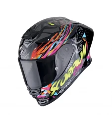 Cască moto integrală sport SCORPION EXO-R1 EVO II Air Savage - Negru/Albastru/Roz