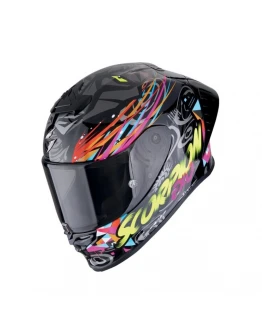 Cască moto integrală sport SCORPION EXO-R1 EVO II Air Savage - Negru/Albastru/Roz