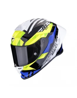 Cască integrală sport Scorpion EXO-R1 EVO II Air Valere - Negru/Albastru/Galben fluo