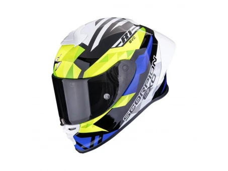 Cască integrală sport Scorpion EXO-R1 EVO II Air Valere - Negru/Albastru/Galben fluo | 111-511-192