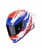 Cască integrală sport Scorpion EXO-R1 EVO II Air Valere - Alb/Rosu/Albastru | 111-511-359