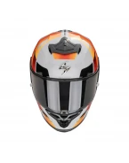 Cască integrală sport SCORPION EXO-R1 EVO II AIR ADRENALINE - Gri/Rosu/Portocaliu | 111-536-385