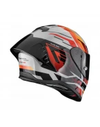 Cască integrală sport SCORPION EXO-R1 EVO II AIR ADRENALINE - Gri/Rosu/Portocaliu | 111-536-385