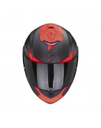 Casca integrala SCORPION EXO-1400 EVO CARBON AIR KENDAL - Negru mat/Rosu