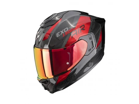 Cască integrală SCORPION EXO-1500 Carbon Air Platted - Negru/Rosu | 115-483-24