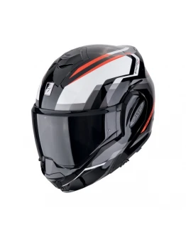 Casca flip-back Scorpion EXO-TECH EVO Furio - Negru/Rosu	
