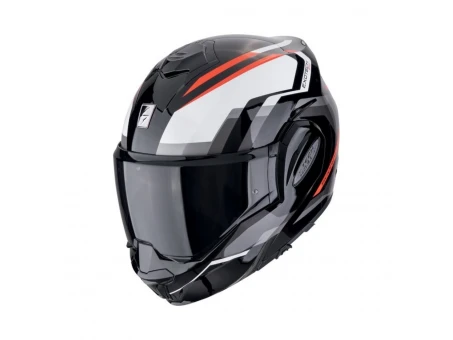 Casca flip-back Scorpion EXO-TECH EVO Furio - Negru/Rosu | 118-210-24