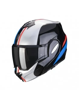 Casca modulara flip-back SCORPION EXO-TECH EVO FORZA  - Negru,Albastru,Rosu