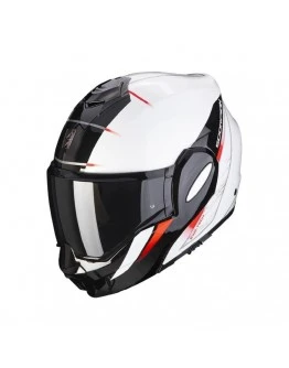 Casca modulara flip-back SCORPION EXO-TECH EVO PRIMUS - alb,Negru,Rosu