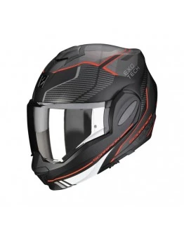 Casca modulara flip-back EXO-TECH EVO ANIMO - Negru,Rosu