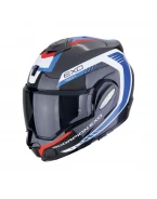 Casca flip-up Scorpion EXO-TECH EVO CARBON Cosy - Negru/Albastru/Rosu | 118-475-296