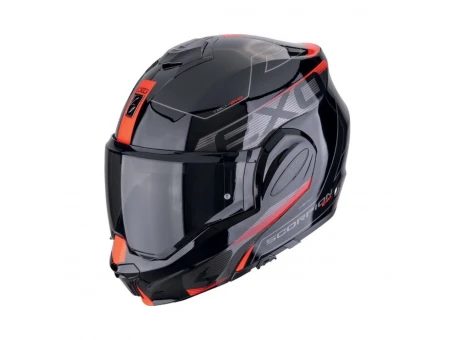 Casca flip-back Scorpion EXO-Tech EVO Traveller - Negru/Rosu | 118-478-24
