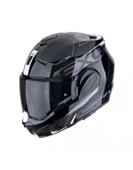 Casca flip-back Scorpion EXO-Tech EVO Traveller - Negru/Alb