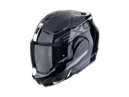 Casca flip-back Scorpion EXO-Tech EVO Traveller - Negru/Alb | 118-478-55