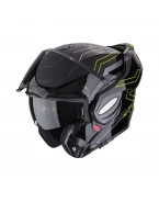 Casca flip-back Scorpion EXO Tech Evo Conquer Helmet - Negru/Galben fluo | 118-487-141