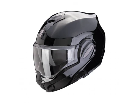 Casca modulara flip-back SCORPION EXO-TECH EVO PRO SOLID - Negru lucios metalic