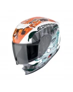 Casca integrala de copii SCORPION EXO-JNR AIR The4Elements - Alb/Albastru/Portocaliu | 120-495-361