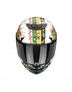 Cască integrală copii SCORPION EXO-JNR AIR YUCATAN - Alb/Portocaliu/Negru | 120-539-390