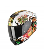 Cască integrală copii SCORPION EXO-JNR AIR YUCATAN - Alb/Portocaliu/Negru | 120-539-390