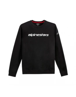 Bluză Alpinestars Linear Crew Fleece - Negru/Alb