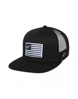 Șapcă Alpinestars Flag Flat Trucker Hat - Negru/Negru