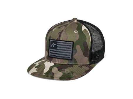 Șapcă Alpinestars Flag Flat Trucker Hat - Verde camo | 1235-81960/6713/TU