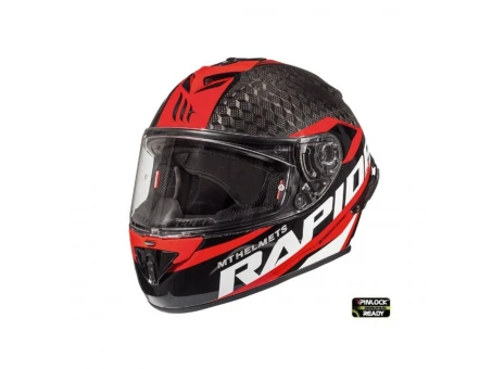 Casca integrala MT Rapide Pro Carbon Kids  C5 rosu lucios – 100% carbon – casca de copii