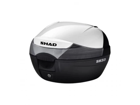 Top case cu capac colorat SHAD SH33 - Alb | 130.D0B33200+D1B33E208