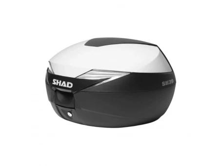 Top case cu capac colorat SHAD SH39 - Alb | 130.D0B39100+D1B39E08