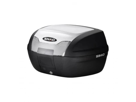 Top case cu capac colorat SHAD SH40 - Alb | 130.D0B40100+D1B40E08