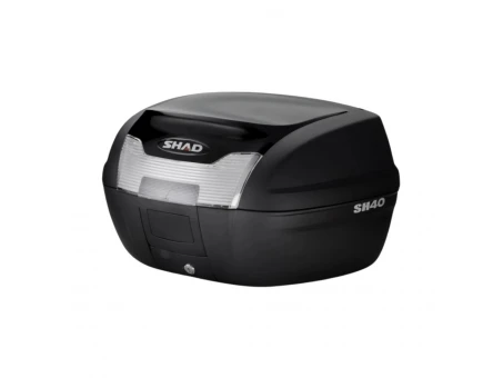 Top case cu capac colorat SHAD SH40 black metal | 130.D0B40100+D1B40E21