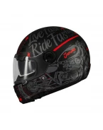 Casca integrala MT Jarama SV Art E5 Retro Cafe Racer (ochelari soare integrati) - Negru/Gri mat | 1320B90452