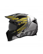 Cască moto MT Streetfighter SV S Tackle B2  cu ochelari soare integrați, mască și cozoroc detașabile - Gri mat | 1327C55B220