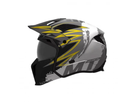 Cască moto MT Streetfighter SV S Tackle B2  cu ochelari soare integrați, mască și cozoroc detașabile - Gri mat | 1327C55B220