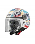 Cască open face copii MT Lite Crew A5, viziera :MT-V-33 - Alb | 1329D34A51Y