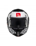 Cască flip-up MT Atom 2 SV Strange B2, viziera: MT-V-35 - Negru/Alb | 1335C22121