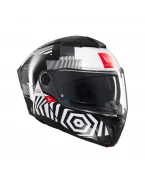 Cască flip-up MT Atom 2 SV Strange B2, viziera: MT-V-35 - Negru/Alb | 1335C22121