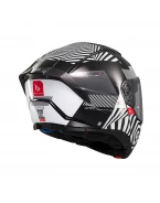 Cască flip-up MT Atom 2 SV Strange B2, viziera: MT-V-35 - Negru/Alb | 1335C22121