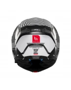 Cască flip-up MT Atom 2 SV Strange B2, viziera: MT-V-35 - Negru/Alb | 1335C22121