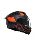 Cască flip-up MT Atom 2 SV Strange C4, viziera: MT-V-35 - Gri/Portocaliu | 1335C22243