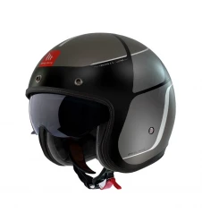 Cască open face MT Le Mans 2 S SV Luther B12, ochelari integrați - Gri Mat