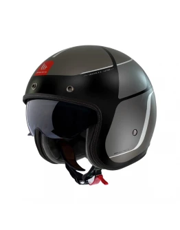 Cască open face MT Le Mans 2 S SV Luther B12, ochelari integrați - Gri Mat