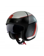 Cască open face MT Le Mans 2 S SV Luther B15, ochelari soare integrati - Rosu/Gri mat | 1339B361152